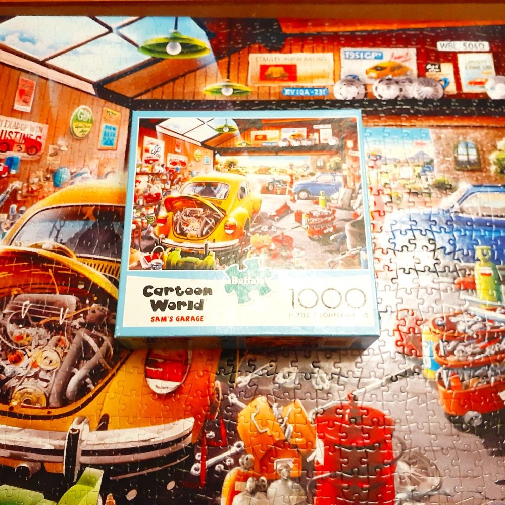 Ceaco Jigsaw Puzzle Sam's Garage 1000 Pieces Complete